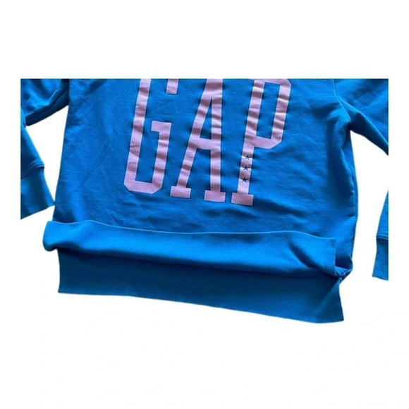 GAP Blue with Pink Logo Long Sleeve Soft Cozy Sweatshirt Women’s Small - Picture 6 of 7